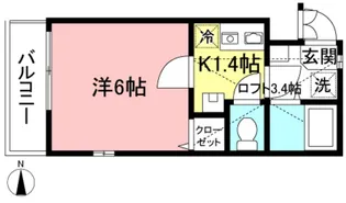 ヴィラージュ西生田【2階】の間取り