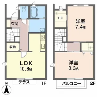 シャーメゾンりんごの樹 A棟の間取り