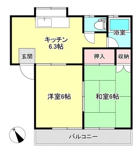 フレグランス松美【1階】の間取り