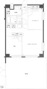 ルーブル下赤塚【1階】の間取り