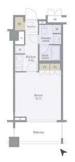 シティインデックス三田伊皿子坂【3階】の間取り