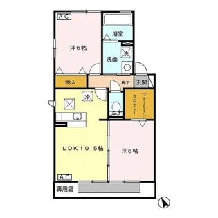 セジュール マルベリー B【1階】の間取り