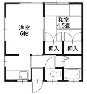 むつみ荘【1階】の間取り