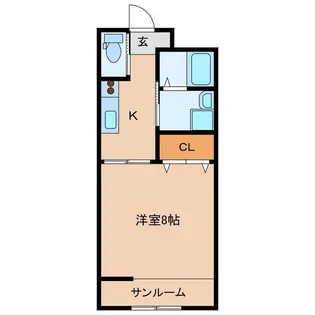 ビエナ中山【2階】の間取り
