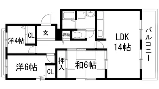 エスペランサ宝塚弐番館【3階】の間取り