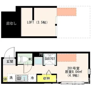 アカリテラス板橋本町【2階】の間取り
