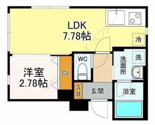 ブライト住吉【3階】の間取り