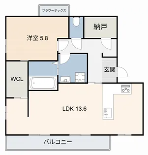 ジュネスIWAZUI・II【2階】の間取り