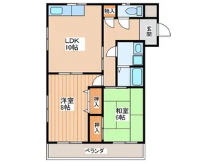 ハイツ北口【2階】の間取り