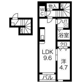 Bel Suono(ベルスオーノ)【2階】の間取り