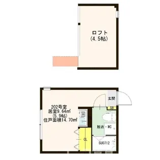 ハーモニーテラス南砂II【2階】の間取り