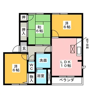 グランシャリオ B棟【1階】の間取り