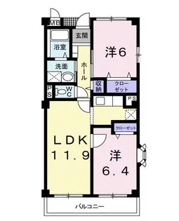シャトル・国立【2階】の間取り