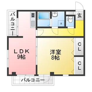 メゾン栄【4階】の間取り