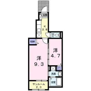 イースト グレイス A【1階】の間取り