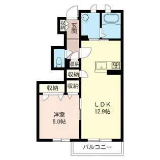 リベルテ武蔵浦和【1階】の間取り