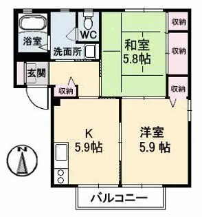 Villa Etoile【1階】の間取り