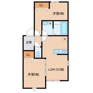 アスコット松森【1階】の間取り