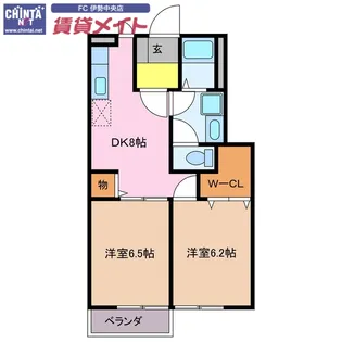 タートルクレイン B棟【1階】の間取り