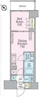 クレストコート渋谷笹塚【3階】の間取り