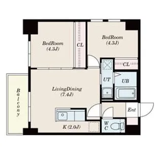 プライマル札幌琴似【5階】の間取り
