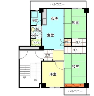 公社賃貸SMALIO ペア浅香山【3階】の間取り