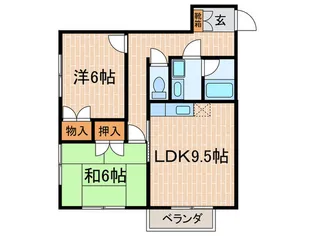 レンタルハウス深津パートII【2階】の間取り