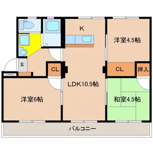 金丸マンション【1階】の間取り