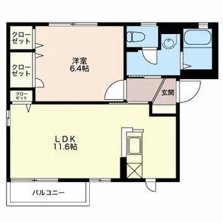 ルミエールライフ A棟【2階】の間取り