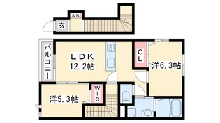 カルチェ【2階】の間取り