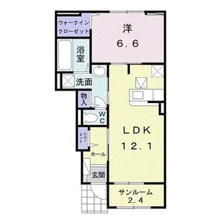 アルモニー 弐番舘【1階】の間取り