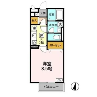メゾン・ド・サラ【1階】の間取り
