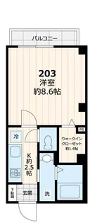 グランドゥール中延【2階】の間取り