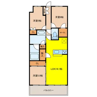 プラウド宇都宮【12階】の間取り