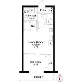 NEOグレイス綾瀬【2階】の間取り