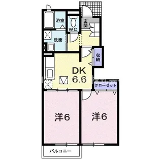 カーサヴェルデ【1階】の間取り