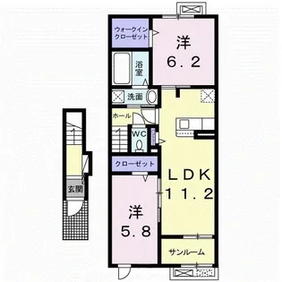 アッシュ ヒル III【2階】の間取り
