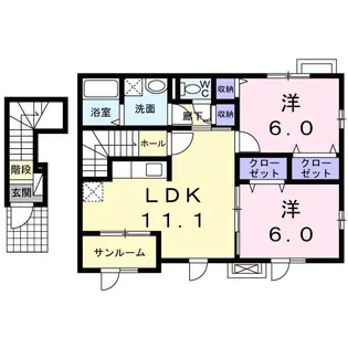 M・ボナール【2階】の間取り