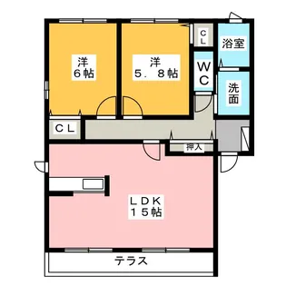 カーサフェリス【1階】の間取り