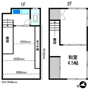 武田荘A【2階】の間取り
