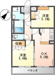 レインボーパレス【2階】の間取り
