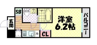 アドバンス西梅田ラシュレ【10階】の間取り
