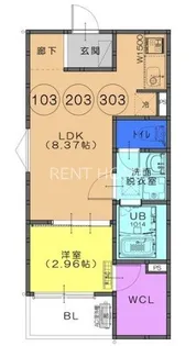 F+style藤井寺林【1階】の間取り