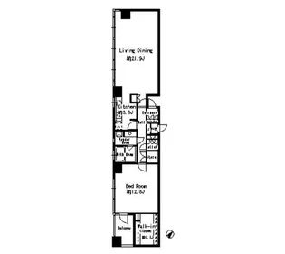 パークルージュ赤坂檜町【14階】の間取り