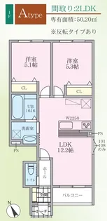 テラス エムローズ【1階】の間取り