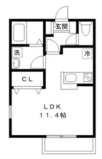 レフィナード南柏【2階】の間取り