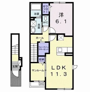 クレール コンドウ【2階】の間取り