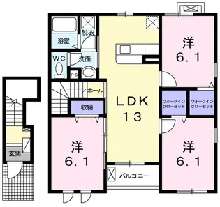グリーンヒル朝霧【2階】の間取り