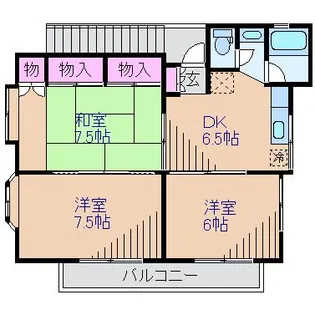 ツクダアパート【2階】の間取り