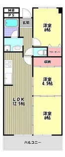 ギャレ金剛【4階】の間取り